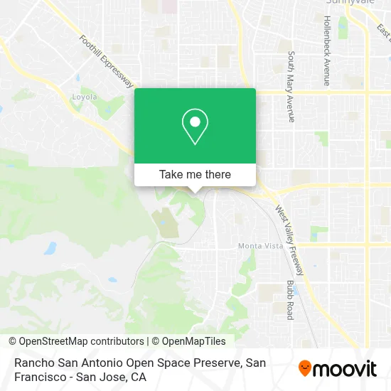 Rancho San Antonio Open Space Preserve map