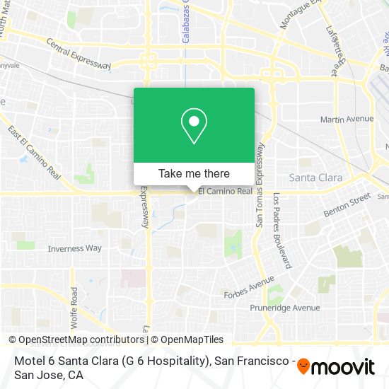 Motel 6 Santa Clara (G 6 Hospitality) map