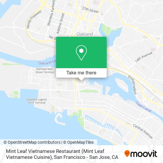 Mapa de Mint Leaf Vietnamese Restaurant