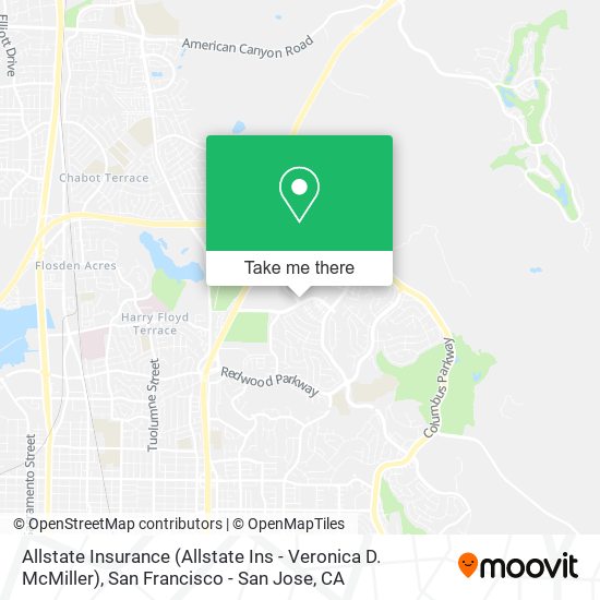 Mapa de Allstate Insurance (Allstate Ins - Veronica D. McMiller)