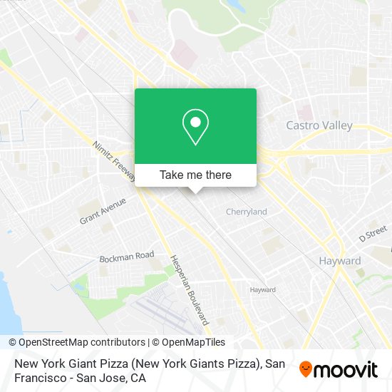 New York Giant Pizza map