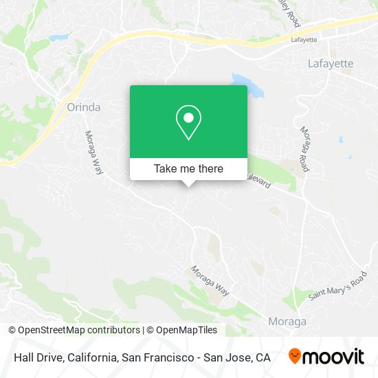 Mapa de Hall Drive, California