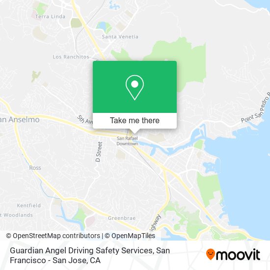 Guardian Angel Driving Safety Services map