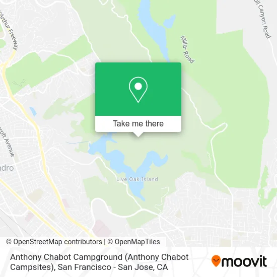 Anthony Chabot Campground (Anthony Chabot Campsites) map