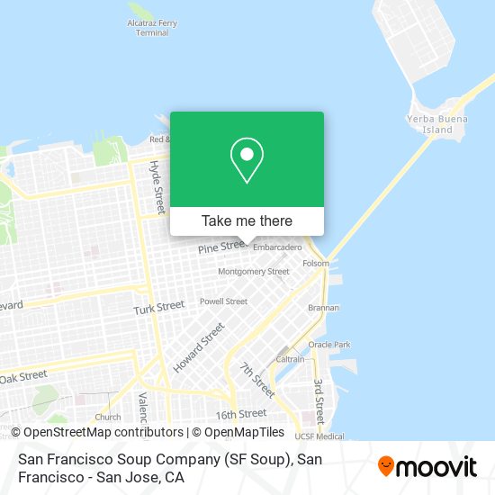 Mapa de San Francisco Soup Company (SF Soup)