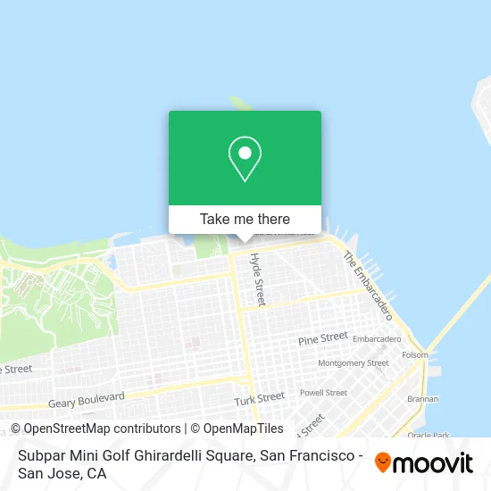 Subpar Mini Golf Ghirardelli Square map