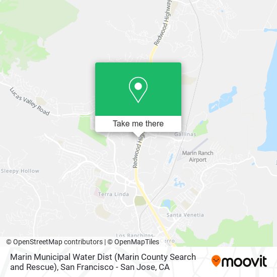 Marin Municipal Water Dist (Marin County Search and Rescue) map
