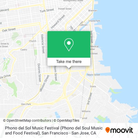 Mapa de Phono del Sol Music Festival (Phono del Soul Music and Food Festival)