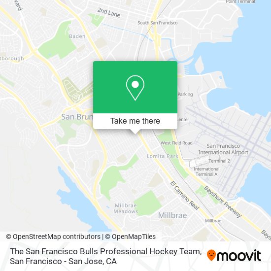 Mapa de The San Francisco Bulls Professional Hockey Team