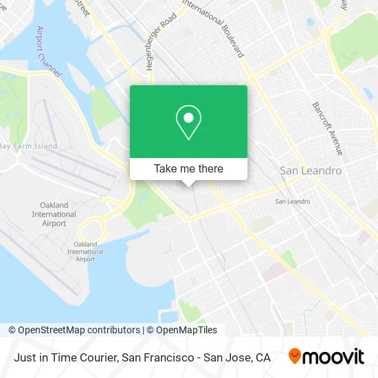 Just in Time Courier map