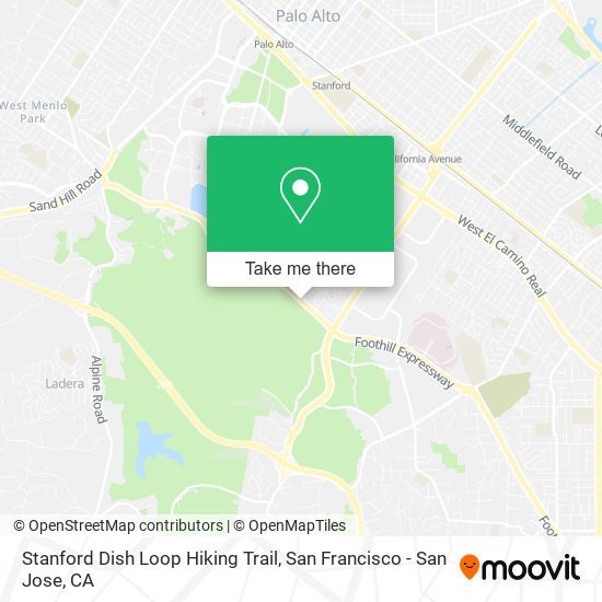 Mapa de Stanford Dish Loop Hiking Trail