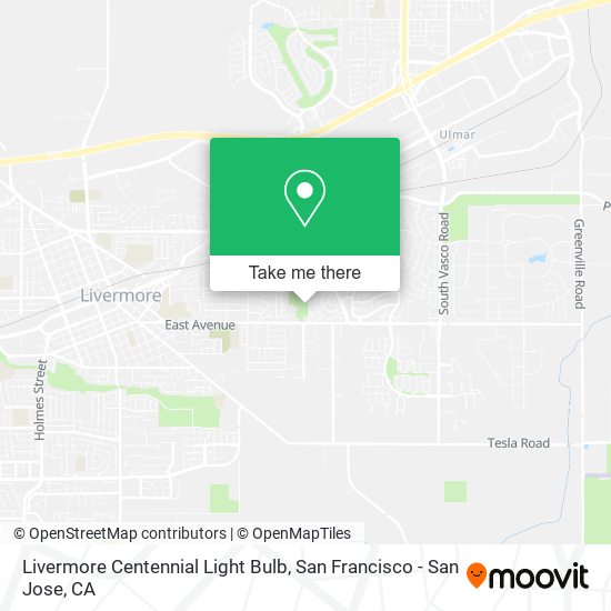 Livermore Centennial Light Bulb map