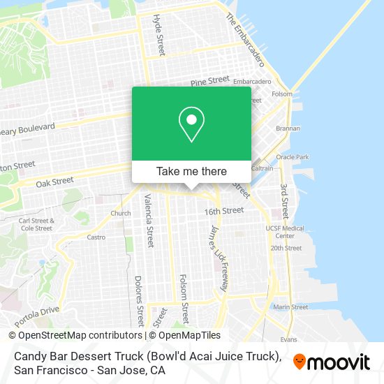 Mapa de Candy Bar Dessert Truck (Bowl'd Acai Juice Truck)