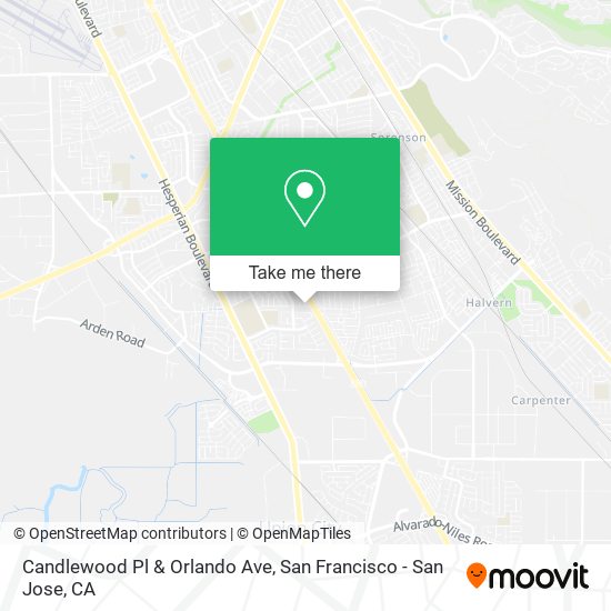 Mapa de Candlewood Pl & Orlando Ave