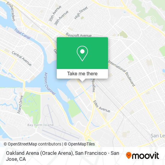 Mapa de Oakland Arena (Oracle Arena)