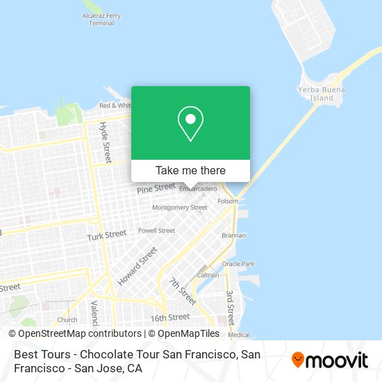 Best Tours - Chocolate Tour San Francisco map