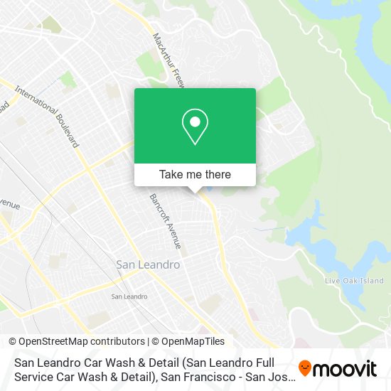 Mapa de San Leandro Car Wash & Detail (San Leandro Full Service Car Wash & Detail)