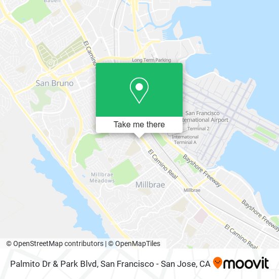 Palmito Dr & Park Blvd map