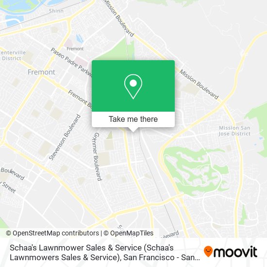 Schaa's Lawnmower Sales & Service map