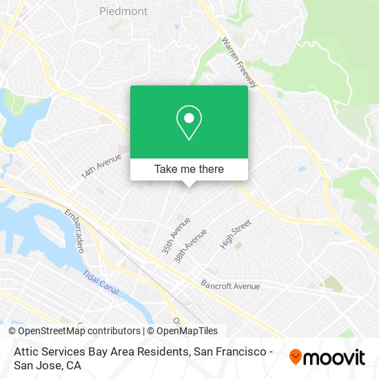 Mapa de Attic Services Bay Area Residents