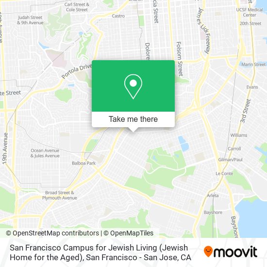 San Francisco Campus for Jewish Living (Jewish Home for the Aged) map