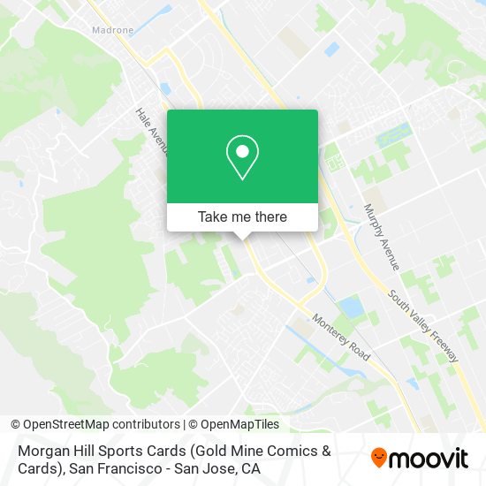 Mapa de Morgan Hill Sports Cards (Gold Mine Comics & Cards)