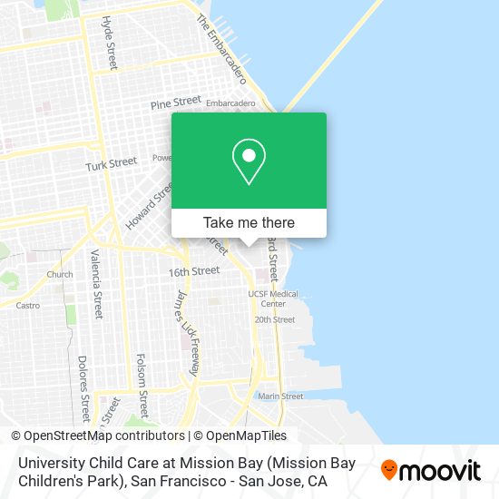 University Child Care at Mission Bay (Mission Bay Children's Park) map