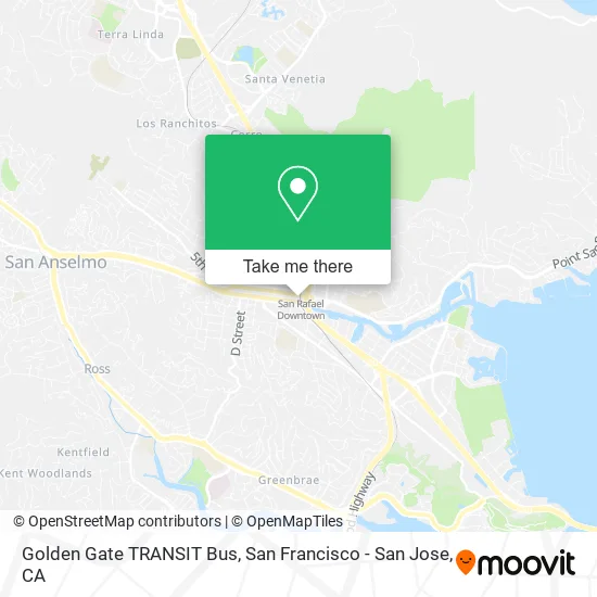 Golden Gate TRANSIT Bus map