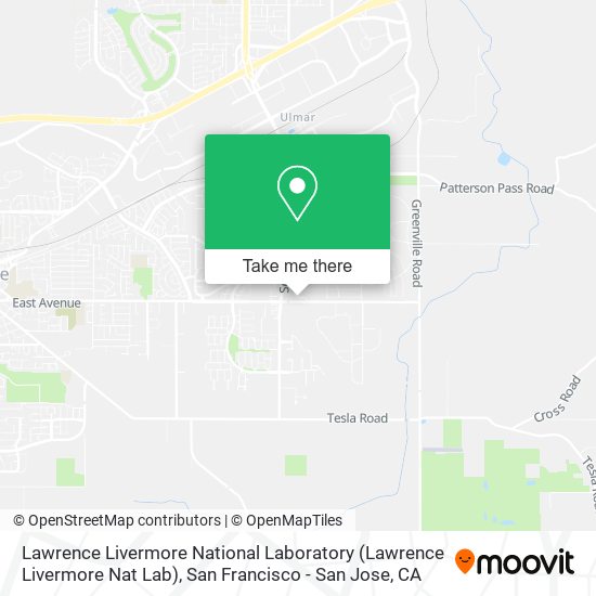 Lawrence Livermore National Laboratory (Lawrence Livermore Nat Lab) map