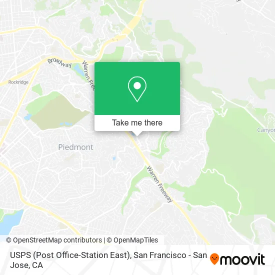 Mapa de USPS (Post Office-Station East)