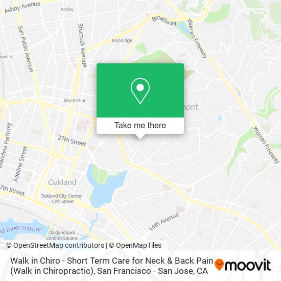 Walk in Chiro - Short Term Care for Neck & Back Pain (Walk in Chiropractic) map