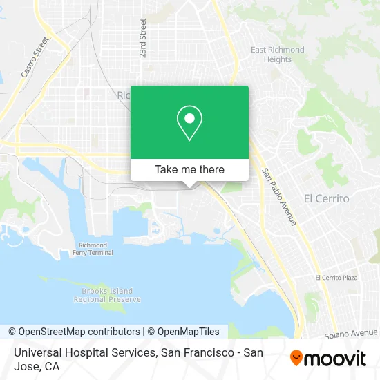 Universal Hospital Services map