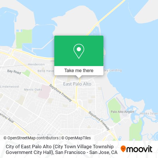 City of East Palo Alto (City Town Village Township Government City Hall) map