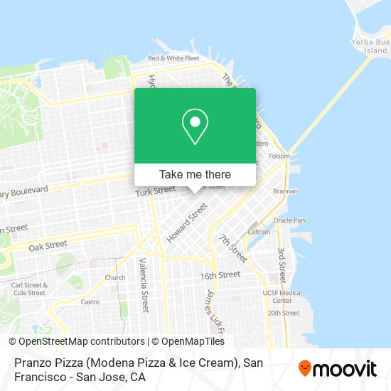 Mapa de Pranzo Pizza (Modena Pizza & Ice Cream)