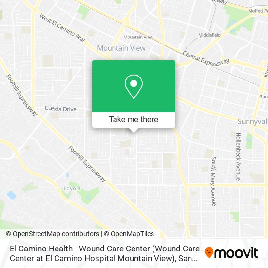 El Camino Health - Wound Care Center (Wound Care Center at El Camino Hospital Mountain View) map