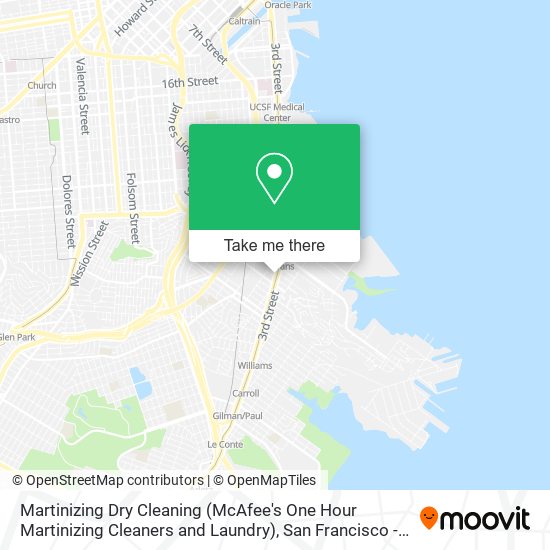 Martinizing Dry Cleaning (McAfee's One Hour Martinizing Cleaners and Laundry) map