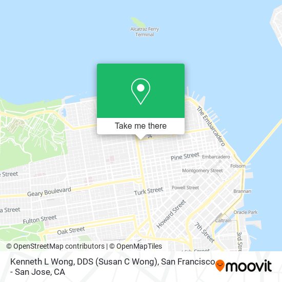 Mapa de Kenneth L Wong, DDS (Susan C Wong)