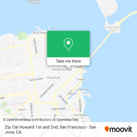 Mapa de Zip Car Howard 1st and 2nd