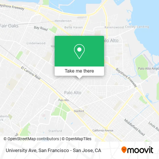 Mapa de University Ave