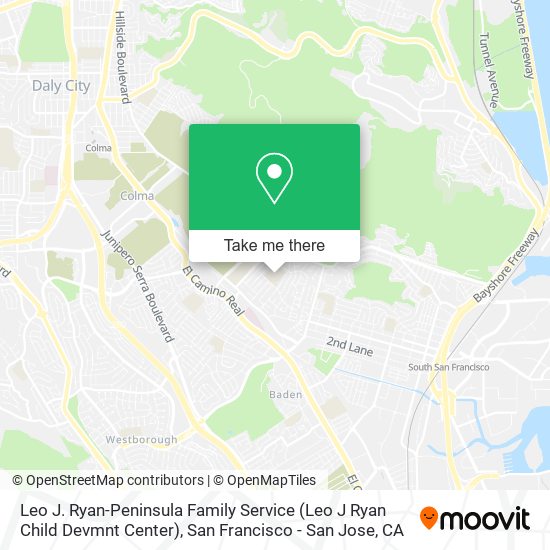 Mapa de Leo J. Ryan-Peninsula Family Service (Leo J Ryan Child Devmnt Center)
