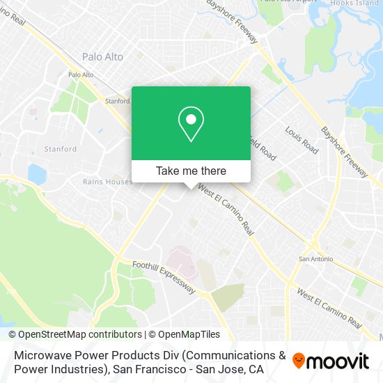 Microwave Power Products Div (Communications & Power Industries) map