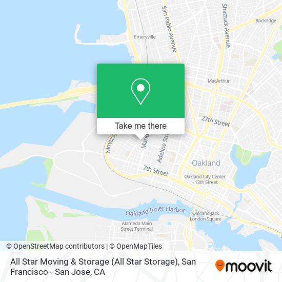 All Star Moving & Storage map