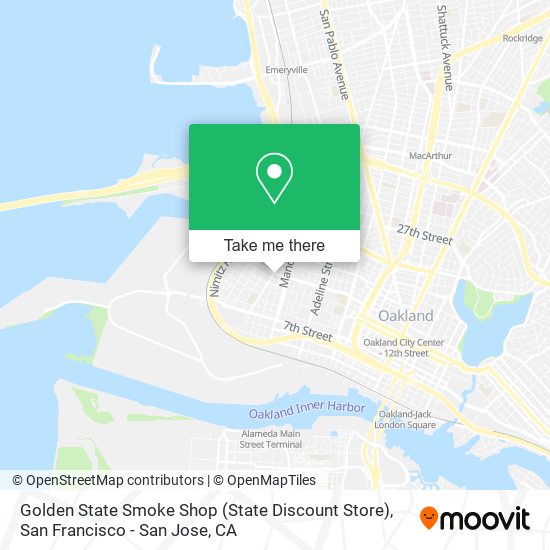 Golden State Smoke Shop (State Discount Store) map