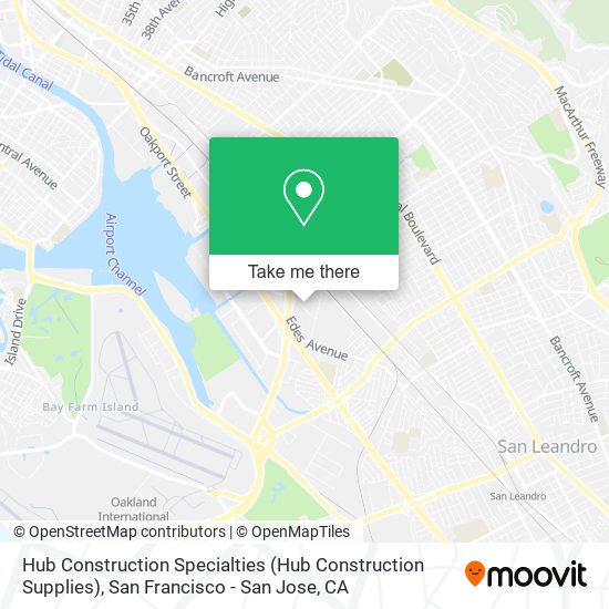 Mapa de Hub Construction Specialties (Hub Construction Supplies)