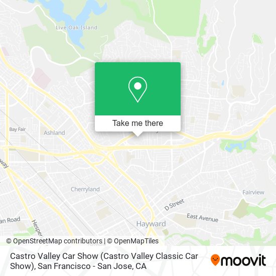 Castro Valley Car Show map