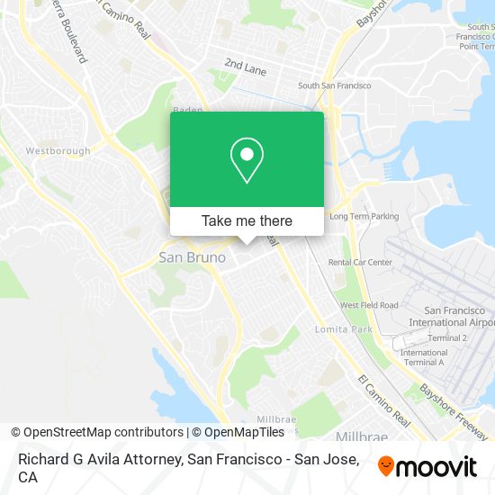 Richard G Avila Attorney map