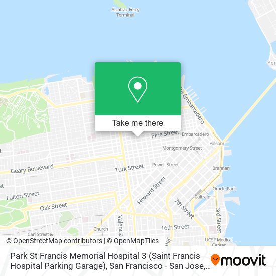 Mapa de Park St Francis Memorial Hospital 3 (Saint Francis Hospital Parking Garage)