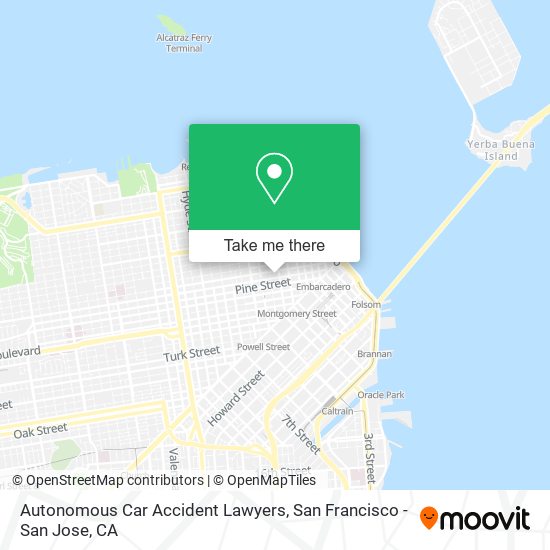 Autonomous Car Accident Lawyers map