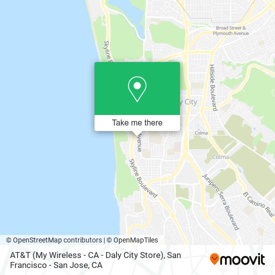 AT&T (My Wireless - CA - Daly City Store) map