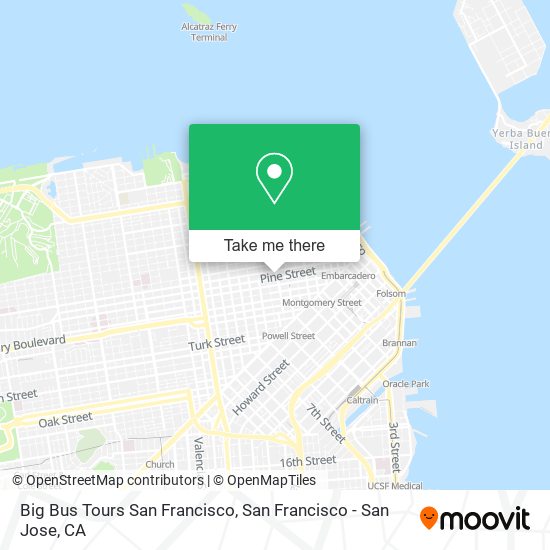 Mapa de Big Bus Tours San Francisco